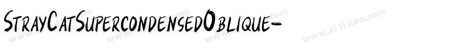StrayCatSupercondensedOblique-egOe字体转换