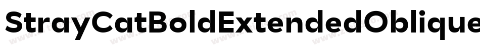 StrayCatBoldExtendedOblique-Oo9O字体转换