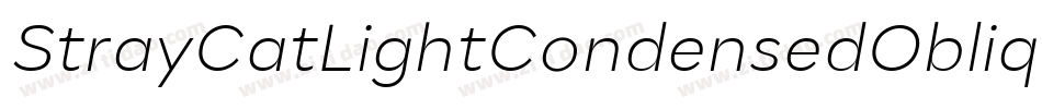 StrayCatLightCondensedOblique-dX8R字体转换