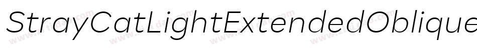 StrayCatLightExtendedOblique-LL9n字体转换