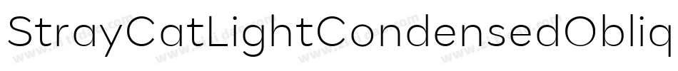 StrayCatLightCondensedOblique-dX8R字体转换
