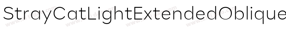 StrayCatLightExtendedOblique-LL9n字体转换