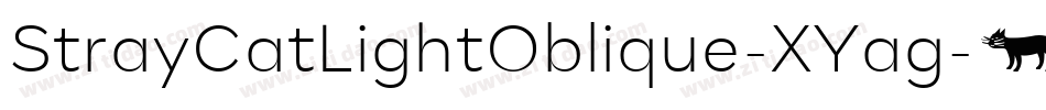 StrayCatLightOblique-XYag字体转换