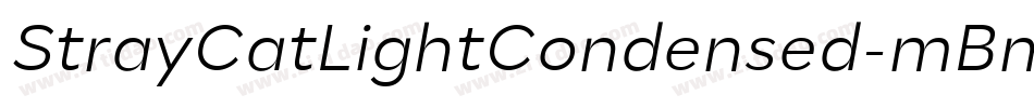 StrayCatLightCondensed-mBm9字体转换