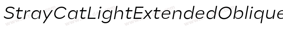 StrayCatLightExtendedOblique-LL9n字体转换