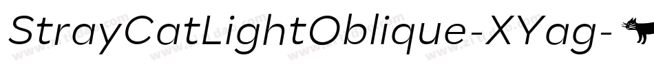 StrayCatLightOblique-XYag字体转换