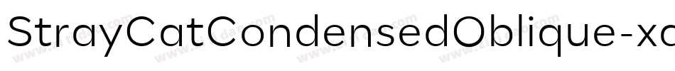 StrayCatCondensedOblique-xdqj字体转换