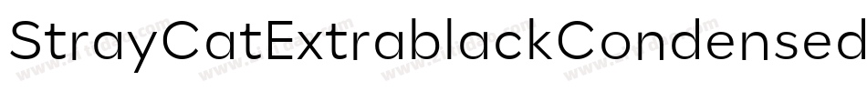 StrayCatExtrablackCondensedOblique-VBJy字体转换