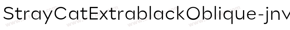 StrayCatExtrablackOblique-jnvv字体转换