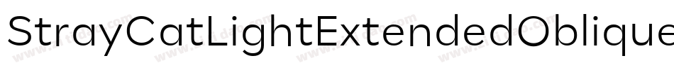 StrayCatLightExtendedOblique-LL9n字体转换