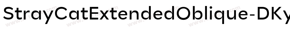 StrayCatExtendedOblique-DKyE字体转换