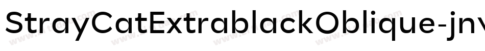 StrayCatExtrablackOblique-jnvv字体转换