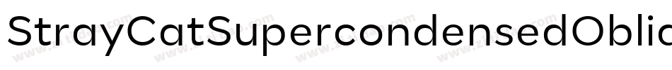 StrayCatSupercondensedOblique-egOe字体转换