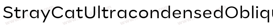 StrayCatUltracondensedOblique-35rX字体转换