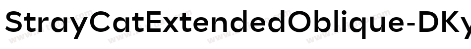 StrayCatExtendedOblique-DKyE字体转换