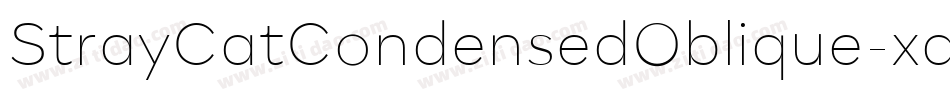 StrayCatCondensedOblique-xdqj字体转换