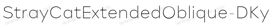 StrayCatExtendedOblique-DKyE字体转换
