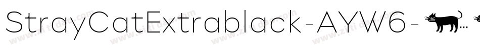 StrayCatExtrablack-AYW6字体转换