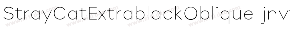 StrayCatExtrablackOblique-jnvv字体转换