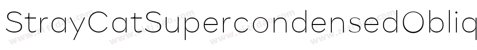 StrayCatSupercondensedOblique-egOe字体转换