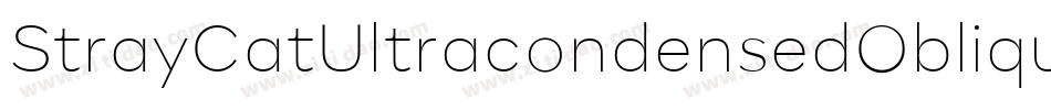 StrayCatUltracondensedOblique-35rX字体转换