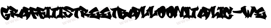 GraffitiStreetBalloonItalic-WE0n字体转换