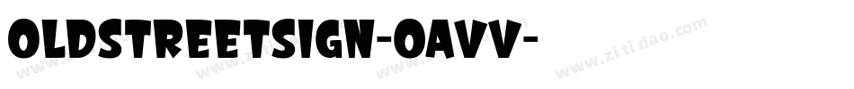 OldStreetSign-oAVV字体转换