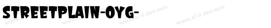 StreetPlain-0YG字体转换