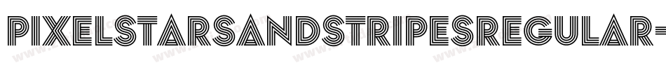 PixelstarsAndStripesRegular-jWOO字体转换