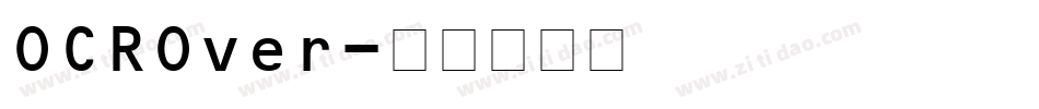 OCROver字体转换