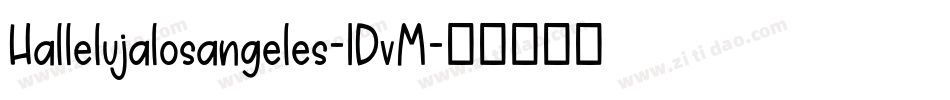 Hallelujalosangeles-1DvM字体转换