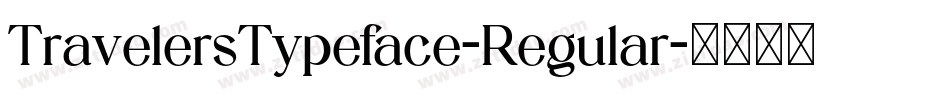 TravelersTypeface-Regular字体转换
