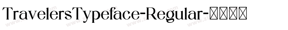 TravelersTypeface-Regular字体转换