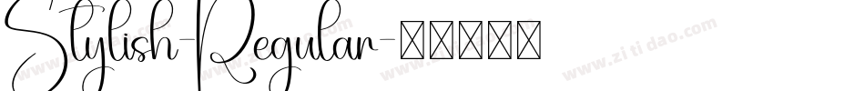 Stylish-Regular字体转换