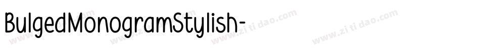 BulgedMonogramStylish字体转换