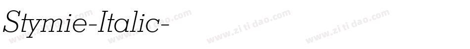 Stymie-Italic字体转换