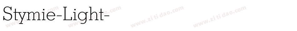 Stymie-Light字体转换