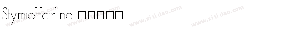 StymieHairline字体转换