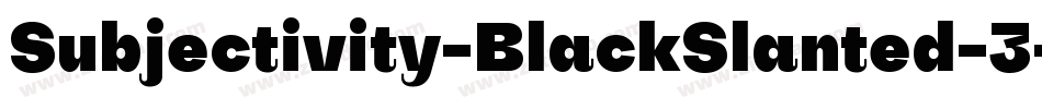 Subjectivity-BlackSlanted-3字体转换