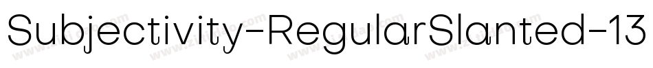 Subjectivity-RegularSlanted-13字体转换