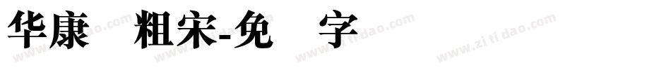 华康俪粗宋字体转换