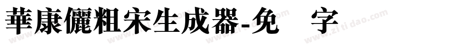 華康儷粗宋生成器字体转换