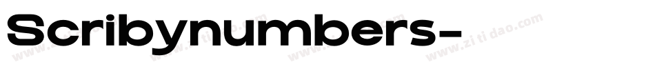Scribynumbers字体转换