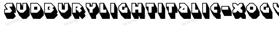SudburyLightItalic-xoGV字体转换