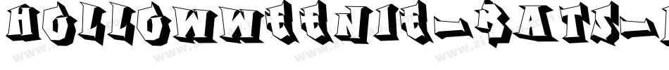 HollowWeenie-Bats-1字体转换