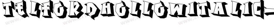 TelfordHollowItalic-GKoP字体转换