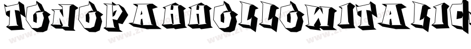 TonopahHollowItalic-mOYV字体转换