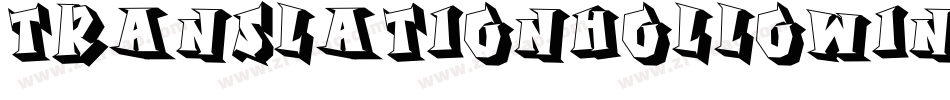 TranslationHollowInverse-51XGL字体转换
