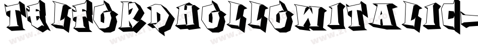 TelfordHollowItalic-GKoP字体转换