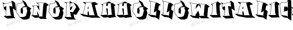 TonopahHollowItalic-mOYV字体转换